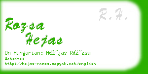 rozsa hejas business card